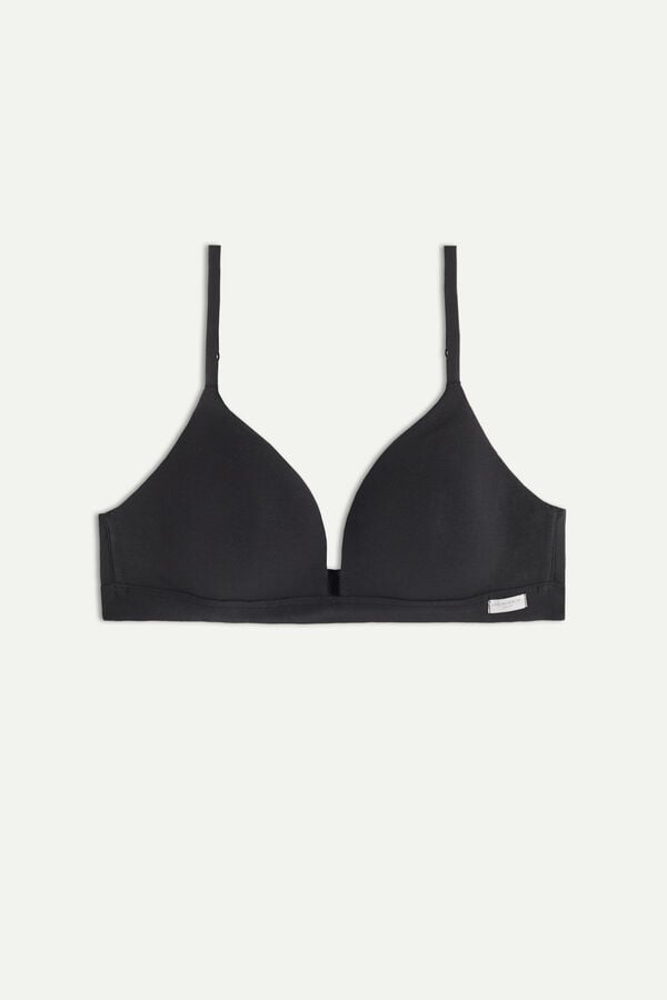 Intimssimi Tiziana Triangle Bra in Cotton Negras | LPESX78059