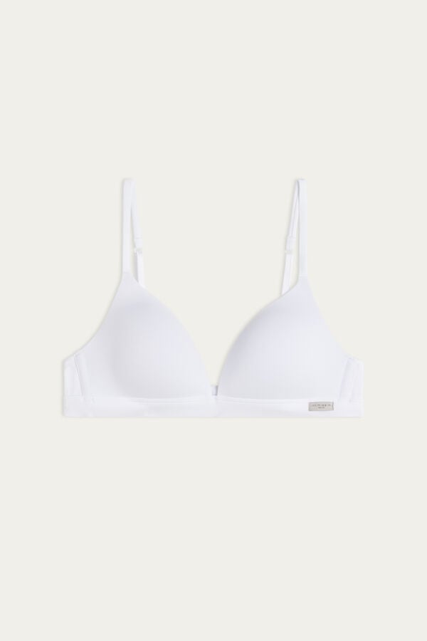 Intimssimi Tiziana Triangle Bra in Cotton Blancas | PPEQX69761