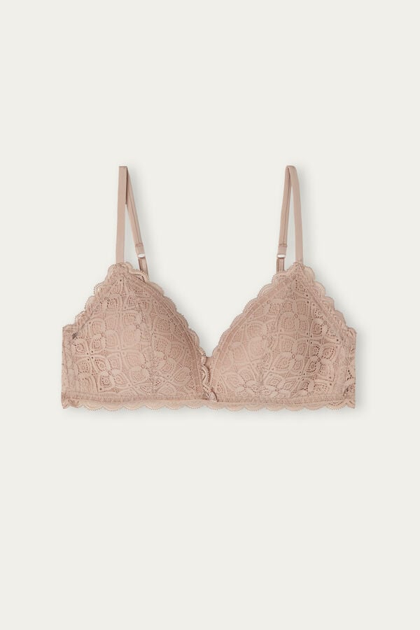 Intimssimi Tiziana Triangle Bra in Lace Natural | PEJKU33252