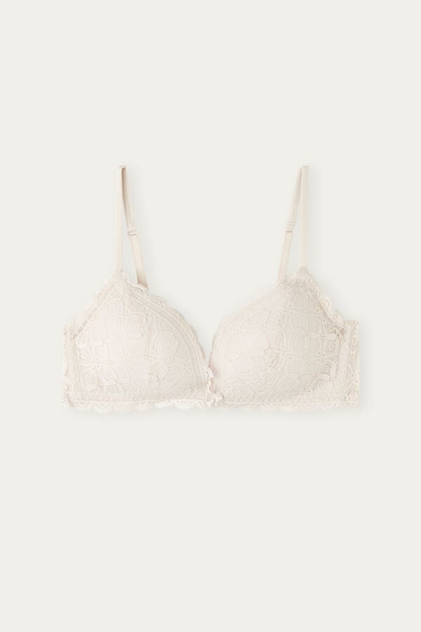 Intimssimi Tiziana Triangle Bra in Lace Natural | PEQCS86082