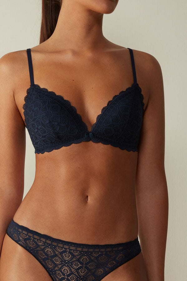 Intimssimi Tiziana Triangle Bra in Lace Azules | XPEBH56468