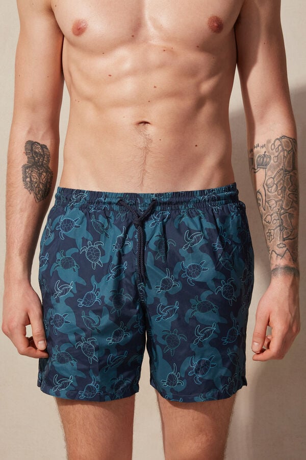 Intimssimi Turtle Print Swim Trunks Azules | PECVG42195