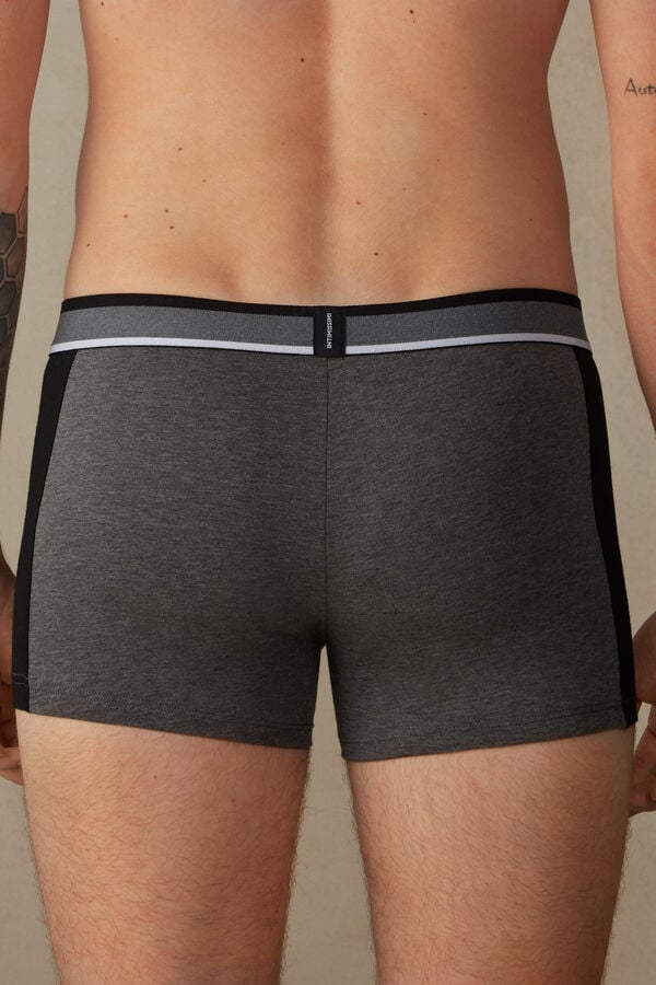 Intimssimi Two-tone Boxers in Stretch Supima® Cotton Negras | EPEHC57619