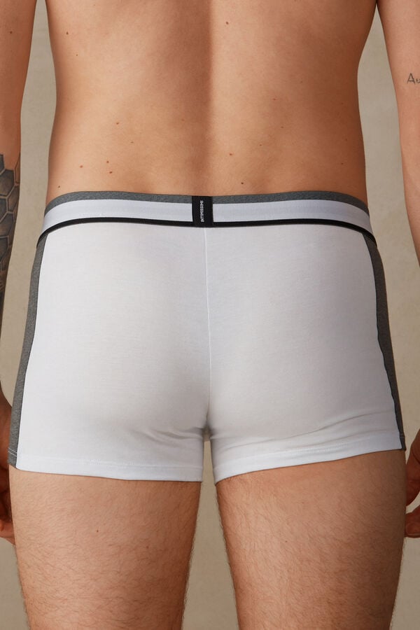 Intimssimi Two-tone Boxers in Stretch Supima® Cotton Gris | PEXBR53873