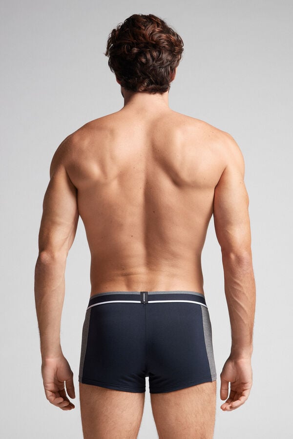 Intimssimi Two-tone Boxers in Stretch Supima® Cotton Azules | ZPEMJ54173