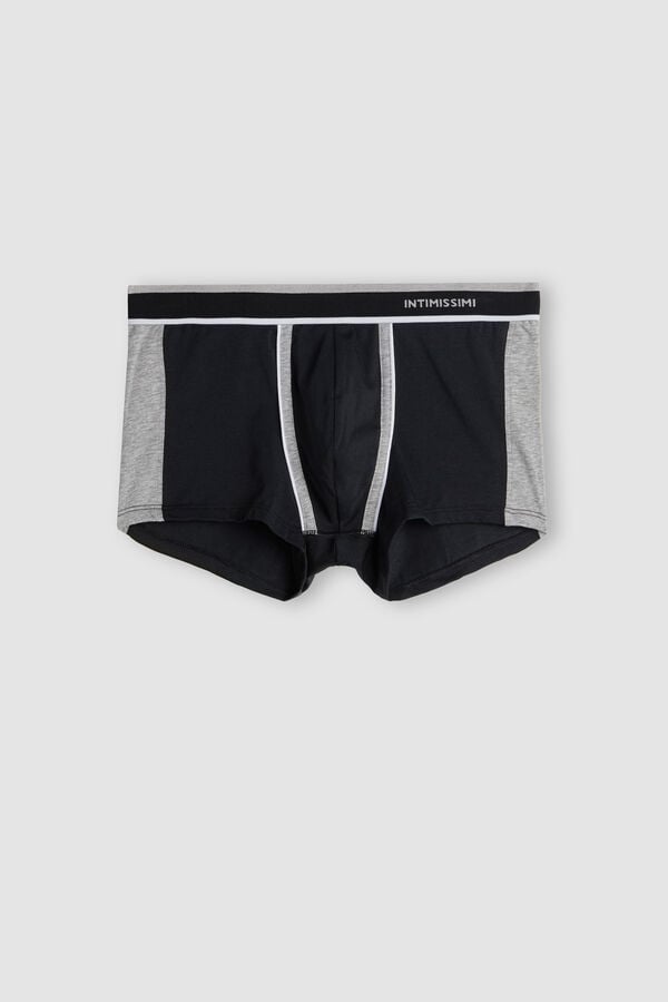 Intimssimi Two-tone Boxers in Stretch Supima® Cotton Negras | ZPENQ77261