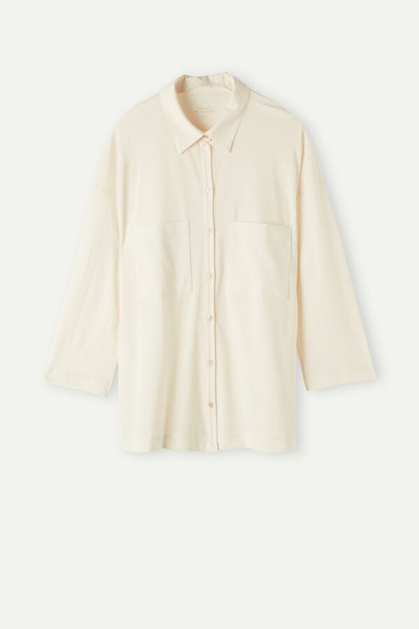 Intimssimi Urban Nomad Cotton Shirt Blancas | PEJBT52500