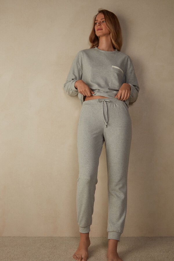 Intimssimi Warm Cuddles Full Length Cuffed Pants Gris | EPEVG71172