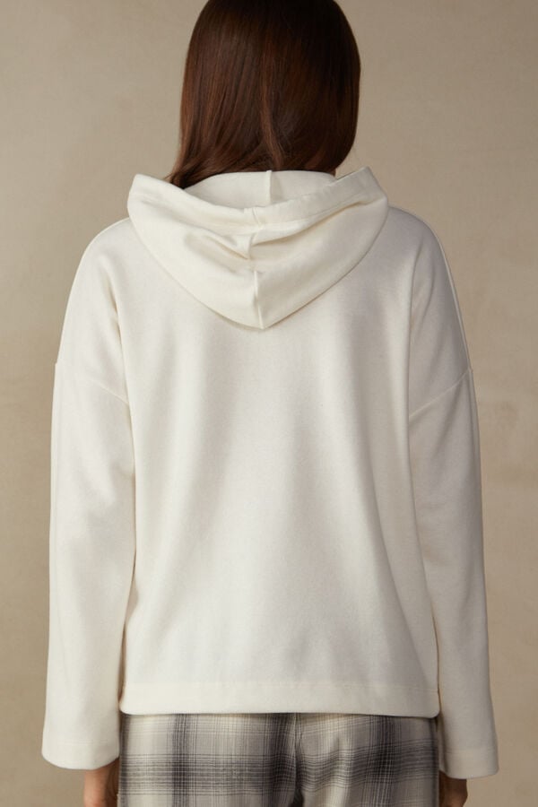 Intimssimi Warm Cuddles Hooded Top Blancas | TPEPQ48050