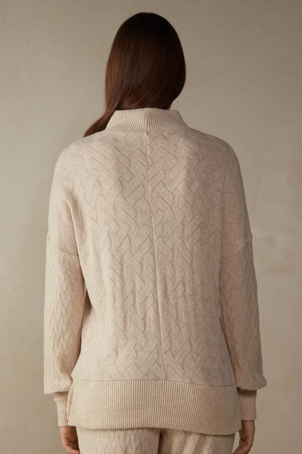 Intimssimi Winter Braid Long Sleeve Jacquard Top Natural | PPEQX70645