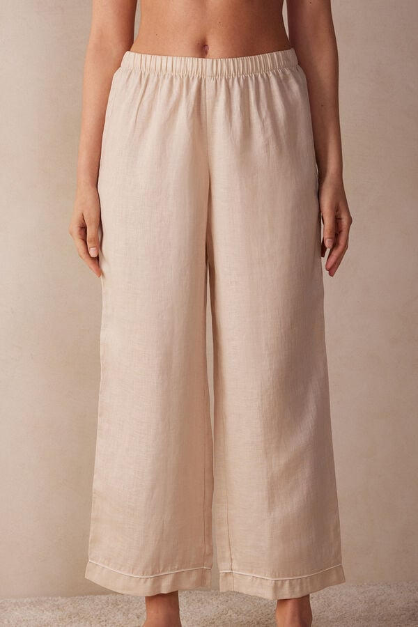 Intimssimi Yacht Night Linen Pants Natural | FPEUI24867