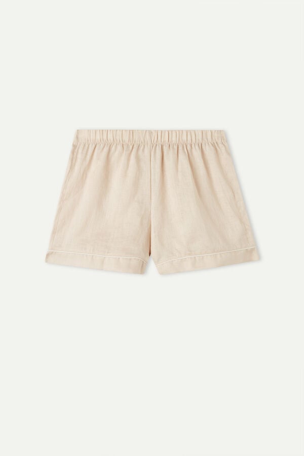 Intimssimi Yacht Night Linen Shorts Natural | PEXMI62469