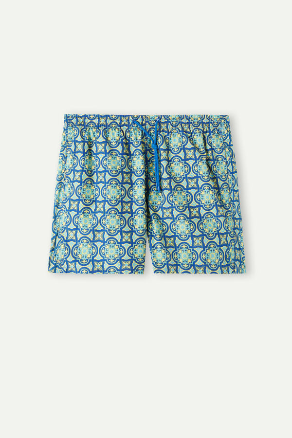 Intimssimi Yellow Majolica Print Swim Trunks Azules | QPEWA31300